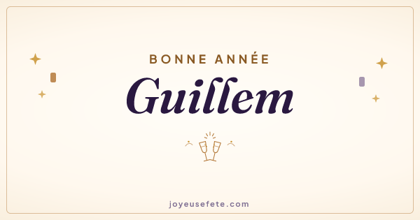 Image « Bonne année Guillem » au format large