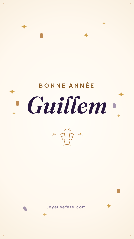 Image « Bonne année Guillem » au format story