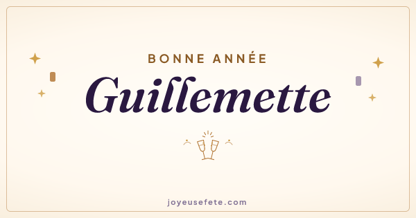 Image « Bonne année Guillemette » au format large