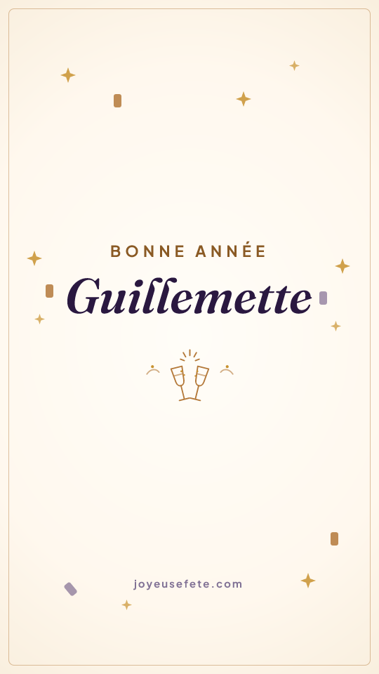 Image « Bonne année Guillemette » au format story