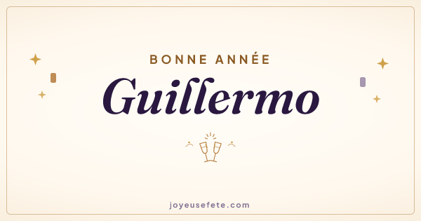 Image « Bonne année Guillermo » au format large