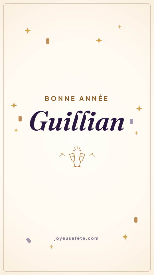 Image « Bonne année Guillian » au format story