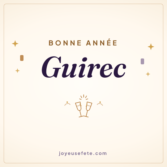 Image carrée « Bonne année Guirec » pour WhatsApp