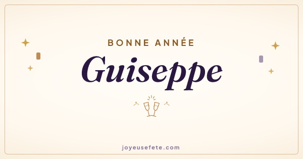 Image « Bonne année Guiseppe » au format large