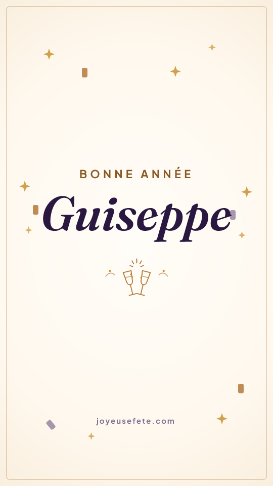 Image « Bonne année Guiseppe » au format story