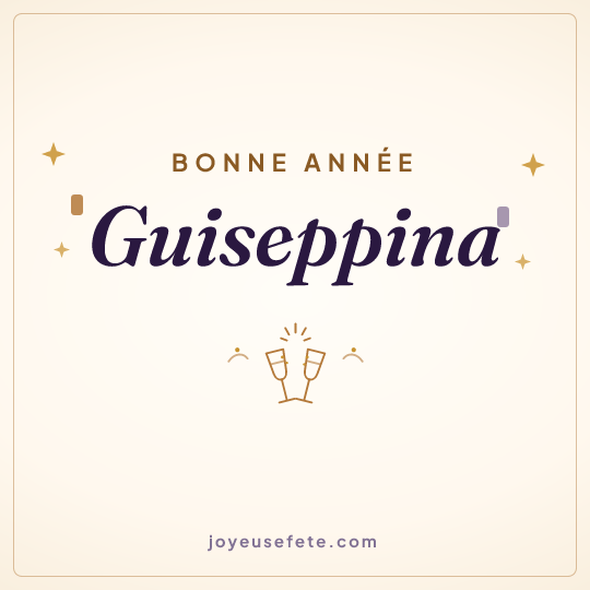 Image carrée « Bonne année Guiseppina » pour WhatsApp