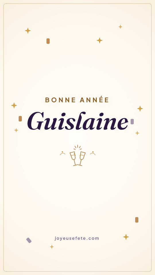 Image « Bonne année Guislaine » au format story
