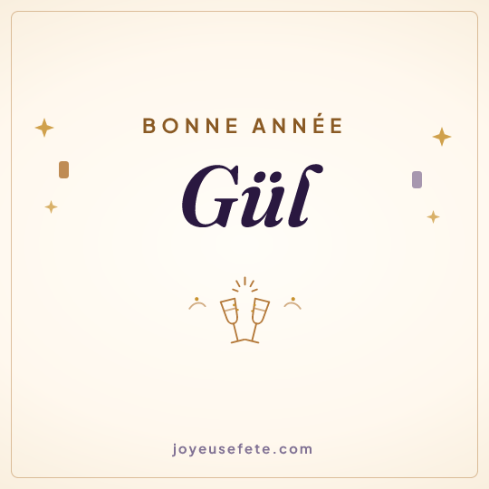 Image carrée « Bonne année Gül » pour WhatsApp