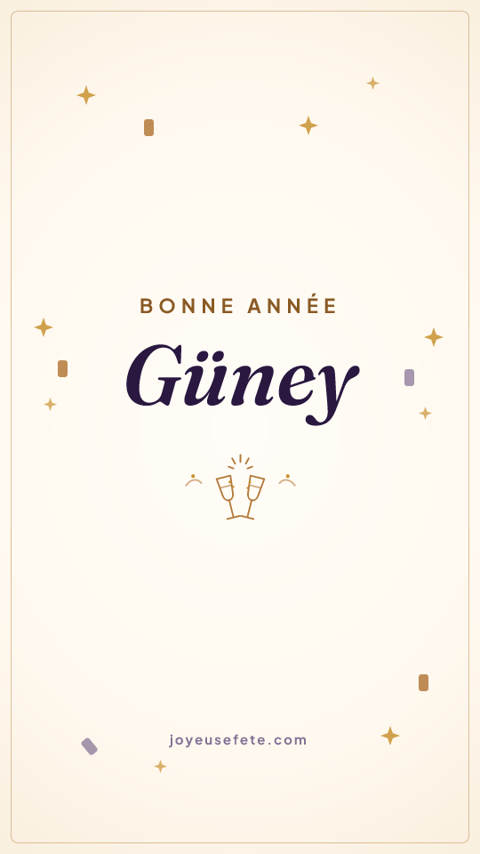 Image « Bonne année Güney » au format story