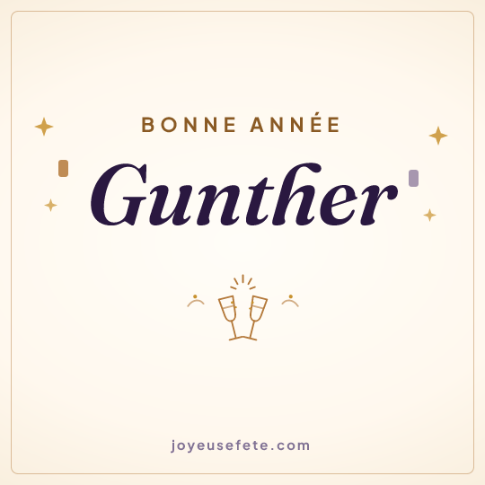 Image carrée « Bonne année Gunther » pour WhatsApp