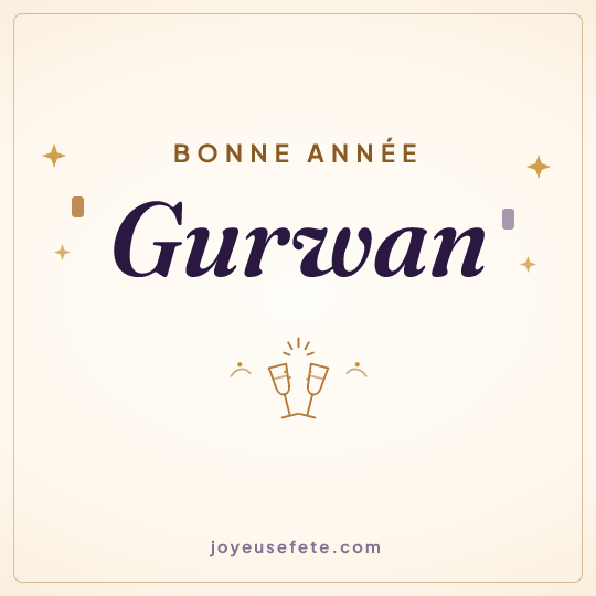 Image carrée « Bonne année Gurwan » pour WhatsApp