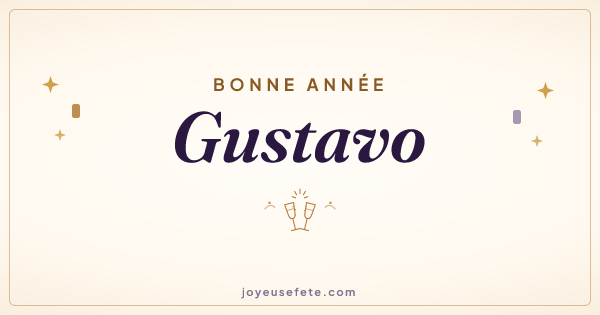 Image « Bonne année Gustavo » au format large