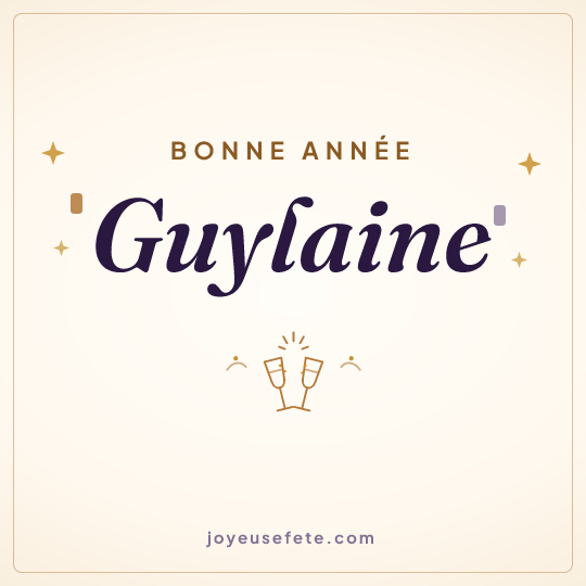 Image carrée « Bonne année Guylaine » pour WhatsApp