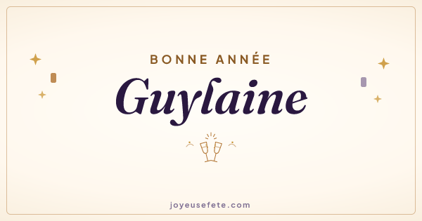 Image « Bonne année Guylaine » au format large