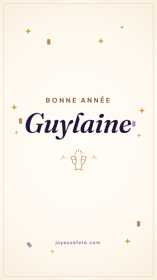 Image « Bonne année Guylaine » au format story
