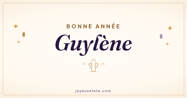 Image « Bonne année Guylène » au format large