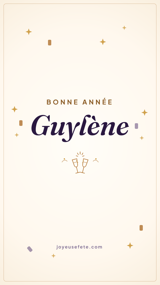 Image « Bonne année Guylène » au format story