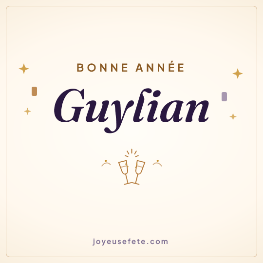 Image carrée « Bonne année Guylian » pour WhatsApp