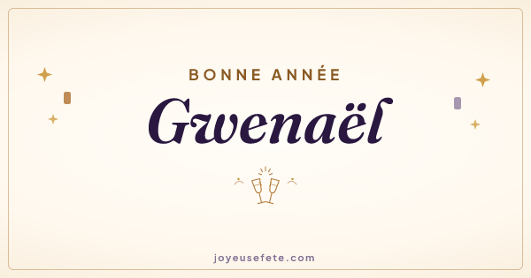Image « Bonne année Gwenaël » au format large