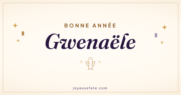 Image « Bonne année Gwenaële » au format large