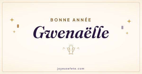 Image « Bonne année Gwenaëlle » au format large