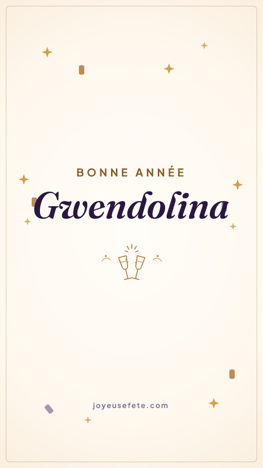 Image « Bonne année Gwendolina » au format story