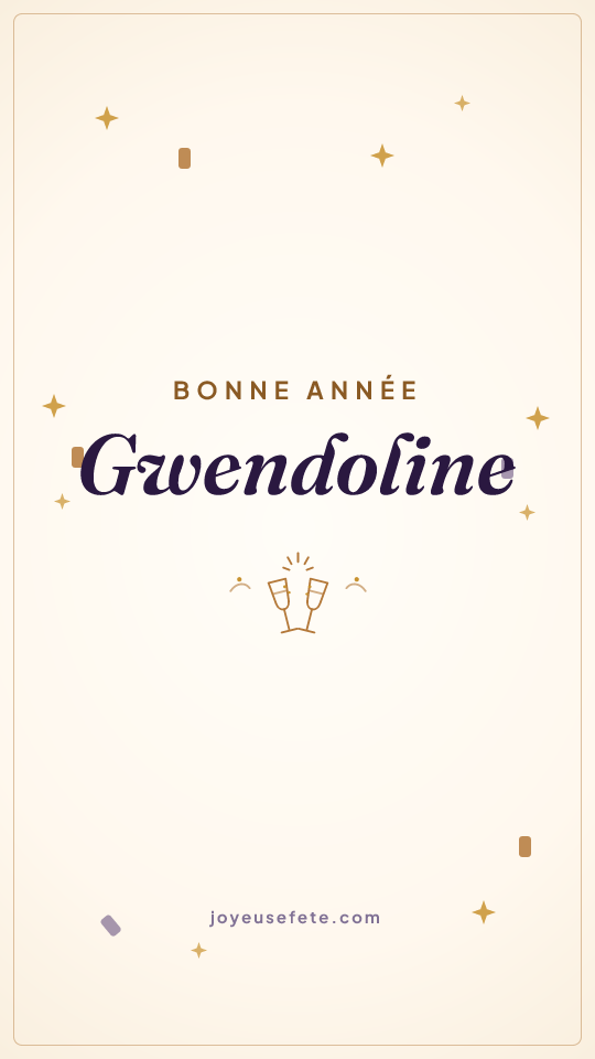 Image « Bonne année Gwendoline » au format story