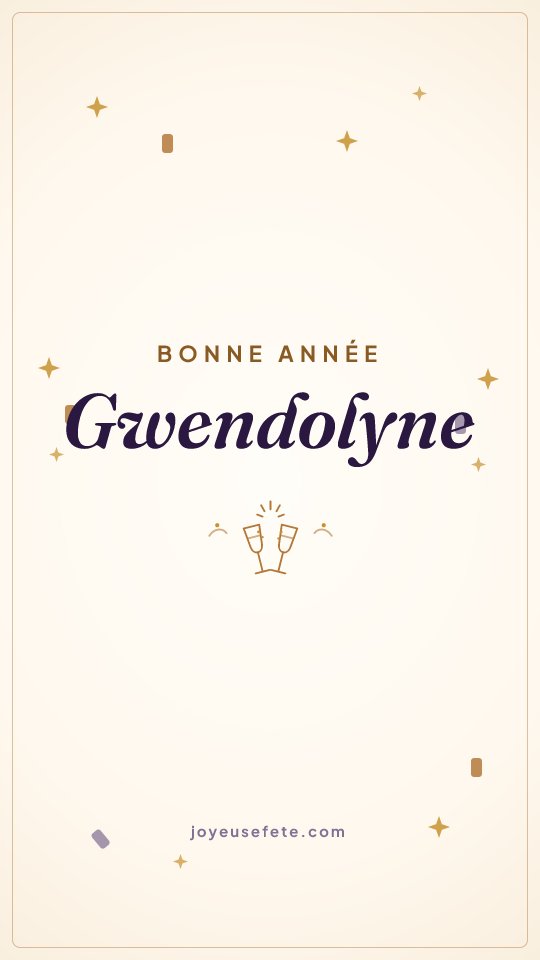 Image « Bonne année Gwendolyne » au format story