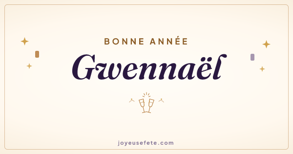Image « Bonne année Gwennaël » au format large