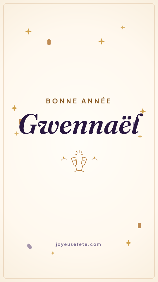 Image « Bonne année Gwennaël » au format story