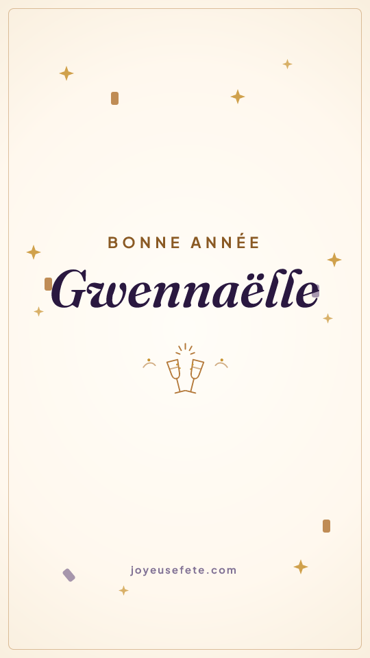 Image « Bonne année Gwennaëlle » au format story