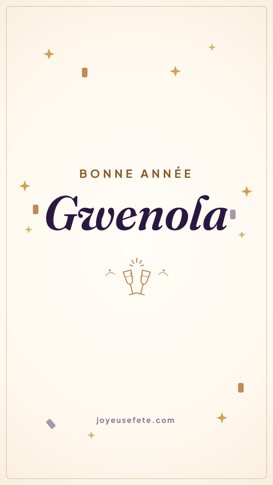 Image « Bonne année Gwenola » au format story
