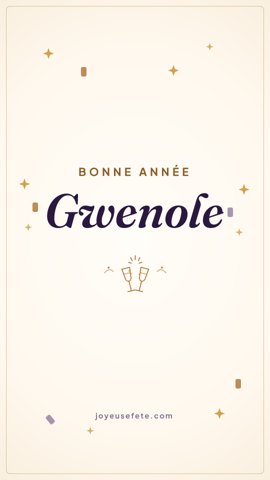 Image « Bonne année Gwenole » au format story