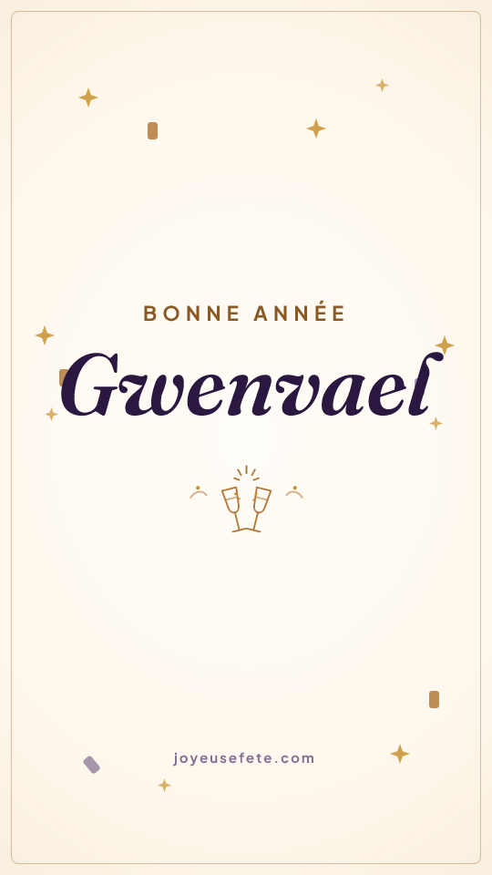 Image « Bonne année Gwenvael » au format story