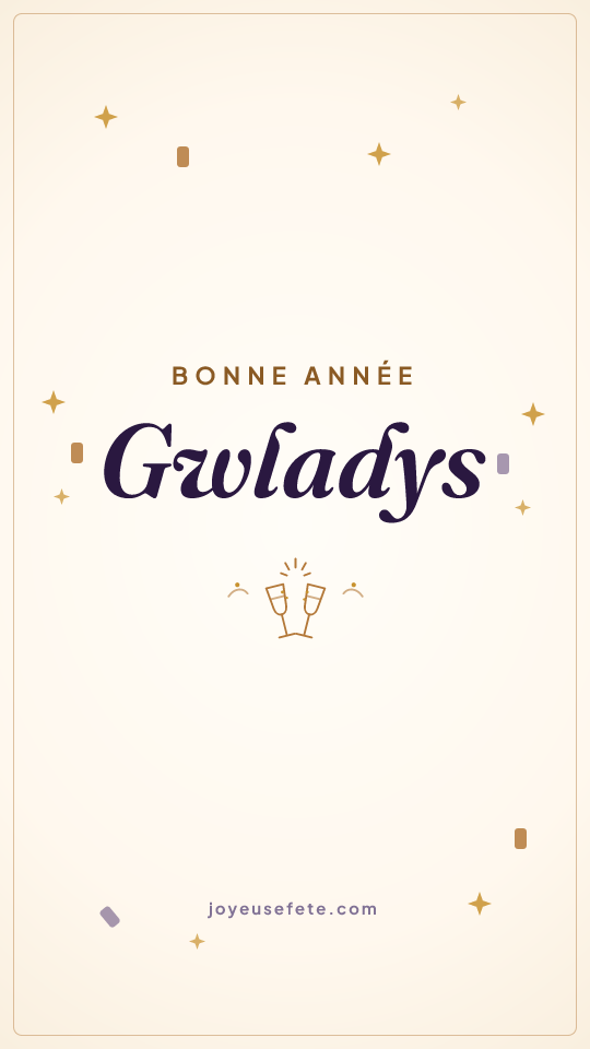 Image « Bonne année Gwladys » au format story