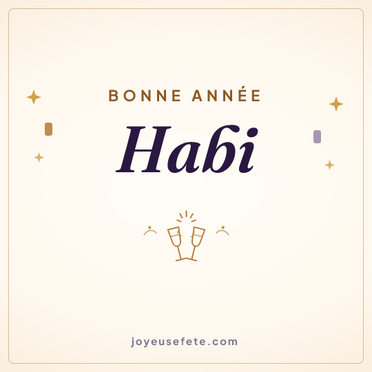 Image carrée « Bonne année Habi » pour WhatsApp