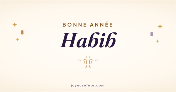 Image « Bonne année Habib » au format large