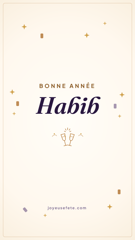 Image « Bonne année Habib » au format story