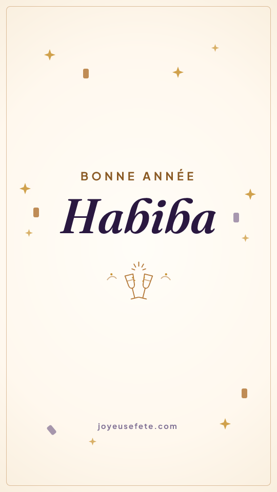 Image « Bonne année Habiba » au format story