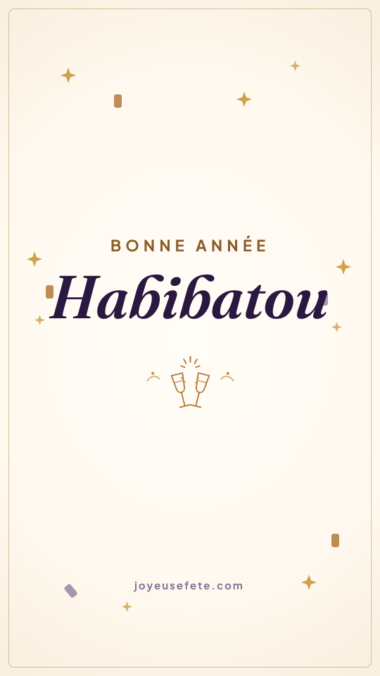 Image « Bonne année Habibatou » au format story