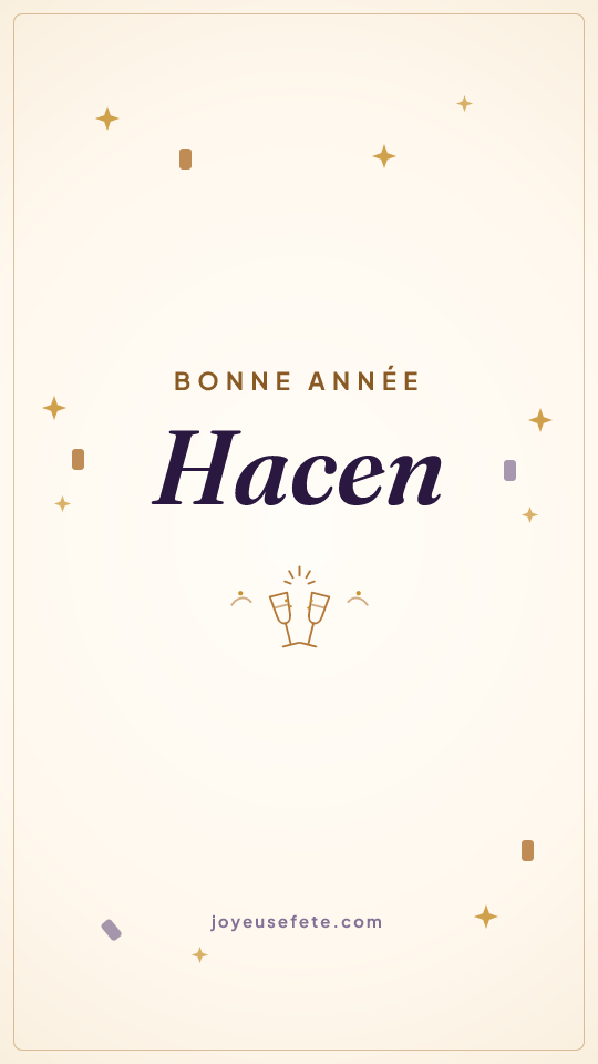 Image « Bonne année Hacen » au format story