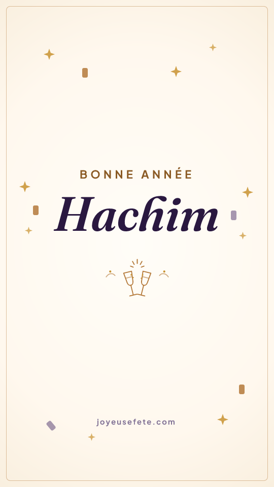 Image « Bonne année Hachim » au format story