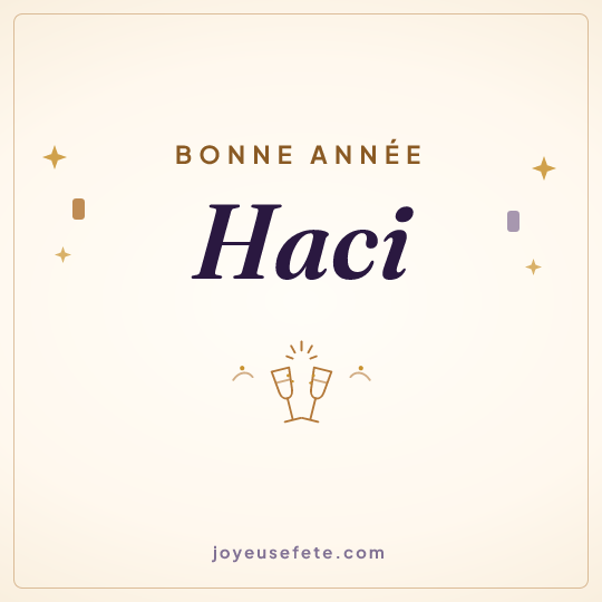 Image carrée « Bonne année Haci » pour WhatsApp