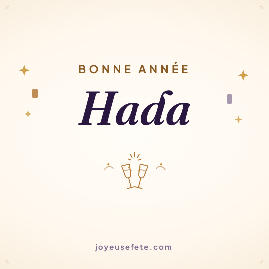 Image carrée « Bonne année Hada » pour WhatsApp