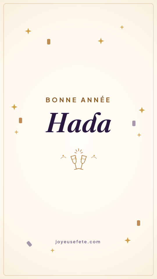 Image « Bonne année Hada » au format story