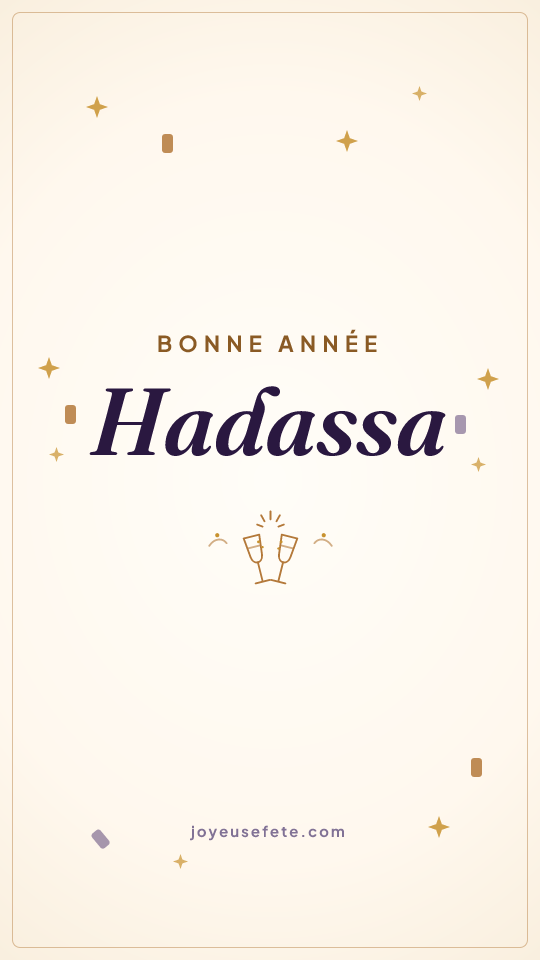 Image « Bonne année Hadassa » au format story