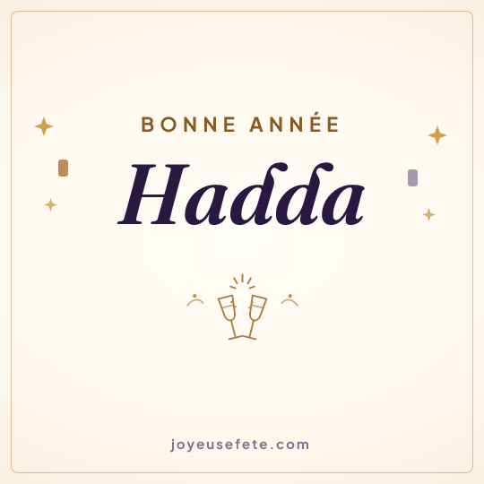 Image carrée « Bonne année Hadda » pour WhatsApp
