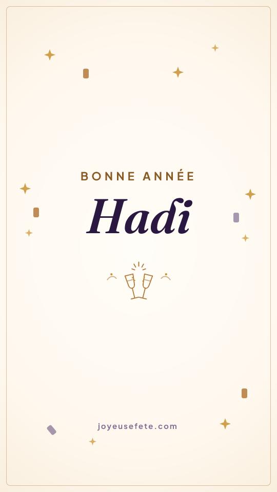 Image « Bonne année Hadi » au format story