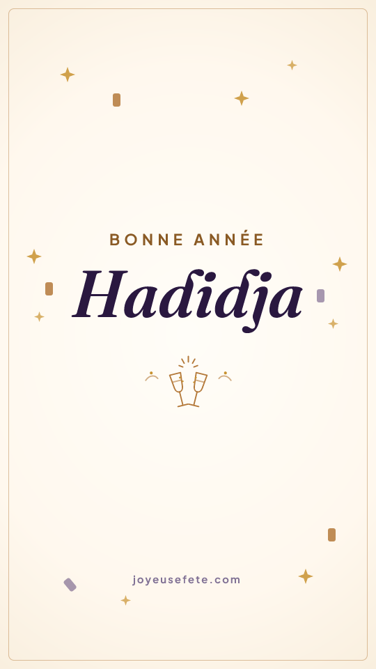 Image « Bonne année Hadidja » au format story