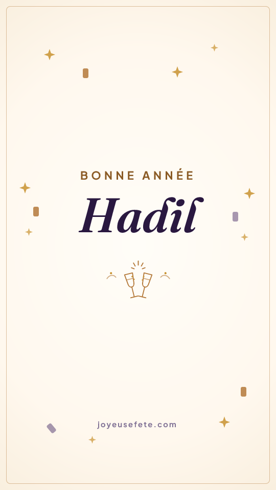 Image « Bonne année Hadil » au format story